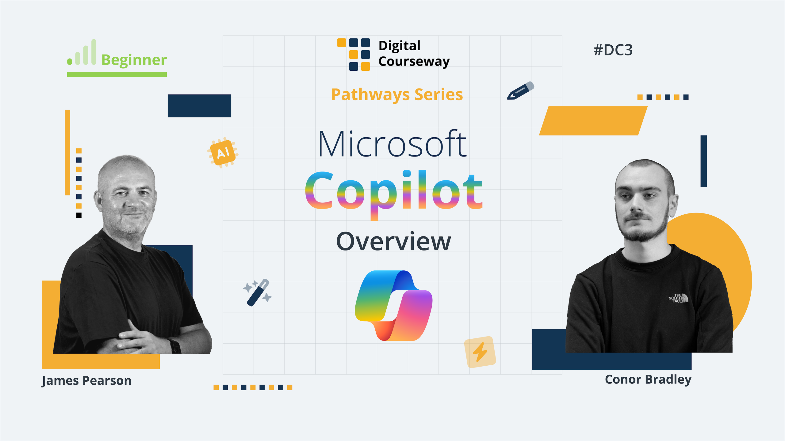 Digital Courseway #DC3 - Microsoft Copilot Overview course artwork.